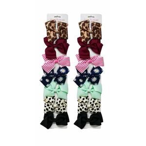 2 pk Isaac Mizrahi 7PK BOW CLIPPIES 14pzs